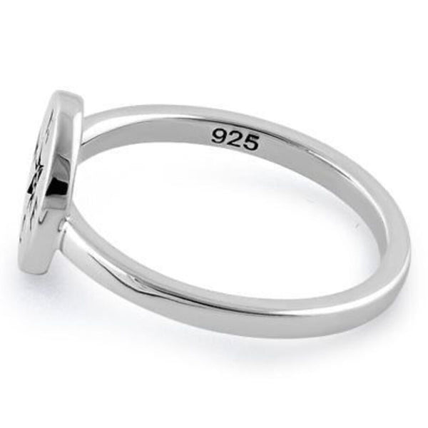 Sterling Silver Compass Ring Boho Casual Jewelry Size 9