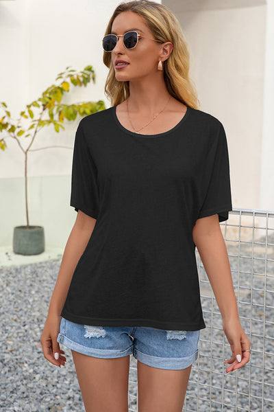 Sheer Mesh Lace Panel Back Top