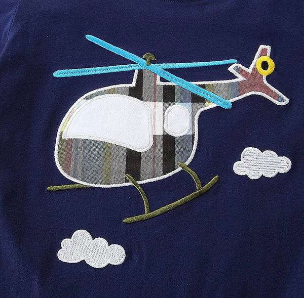 Boys Helicopter Shorts Set