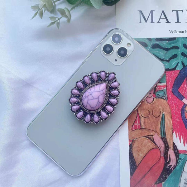 Pink Lavender And Beige Stone Phone Grips