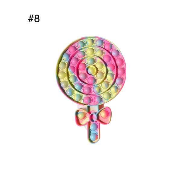 Lollipop Bubble Pop Kids Adults Stress Reliever Fidget Toy