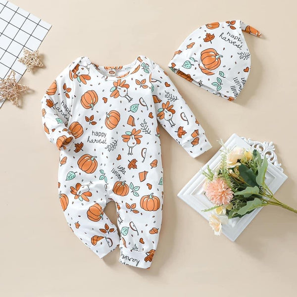Baby Fall Pumpkin Romper