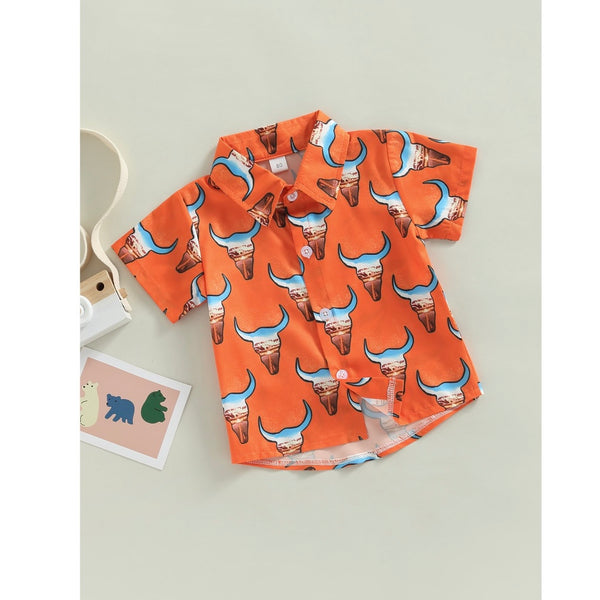 Western Desert Longhorn Button Up