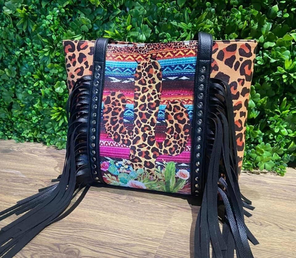 Western Fringe Purse 13.3x13.7"