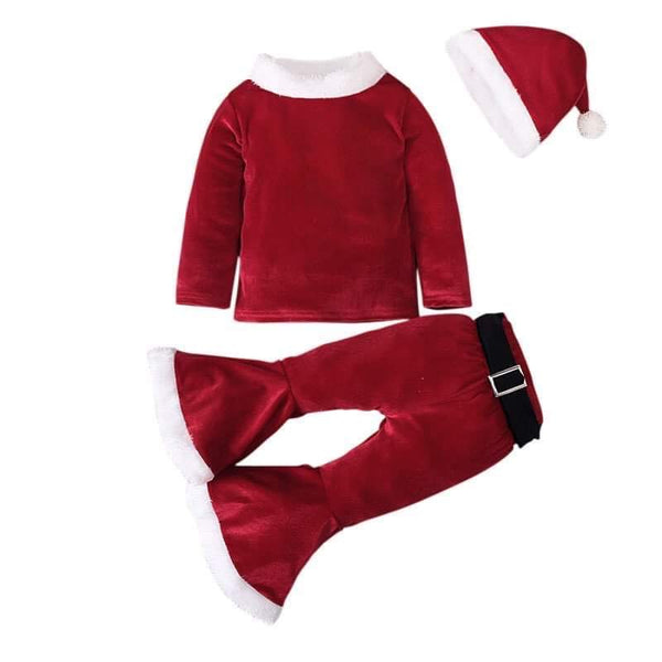 Girls Christmas Santa Pant Suit