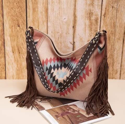 Western Fringe Purse 13.3x13.7"