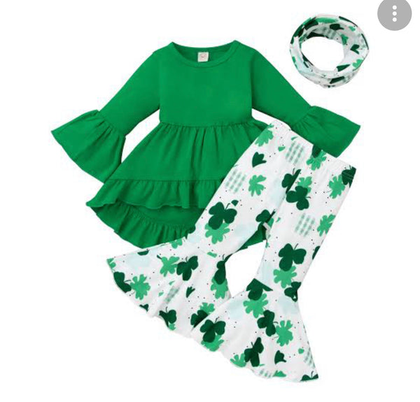 Toddler Girls St Patrick’s Day 3 Piece Casual Set New