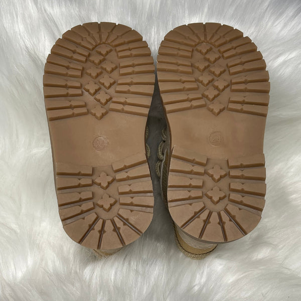 Lace Up Tan Toddler Boots