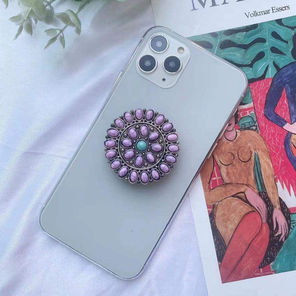 Pink Lavender And Beige Stone Phone Grips