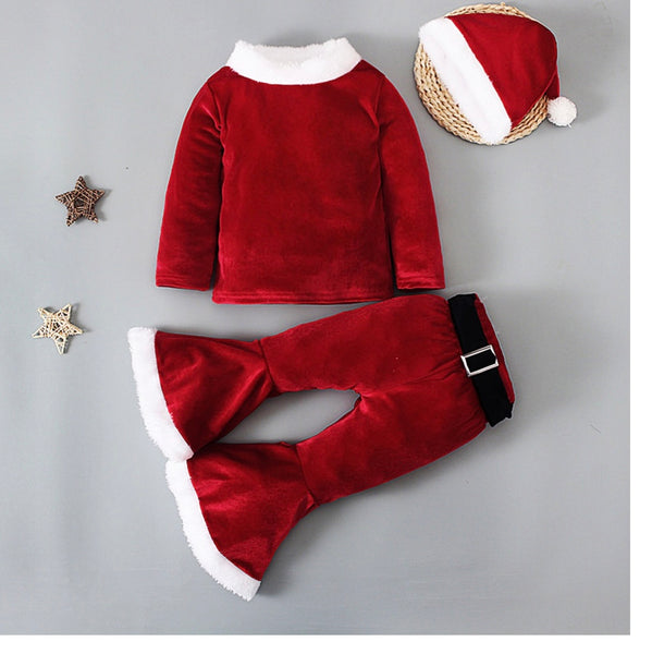 Girls Christmas Santa Pant Suit