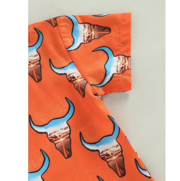 Western Desert Longhorn Button Up