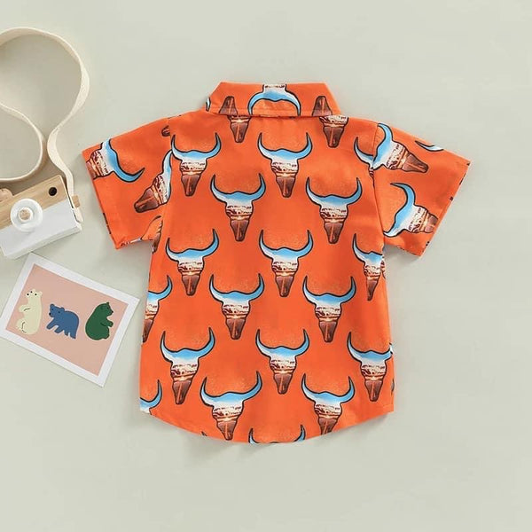 Western Desert Longhorn Button Up
