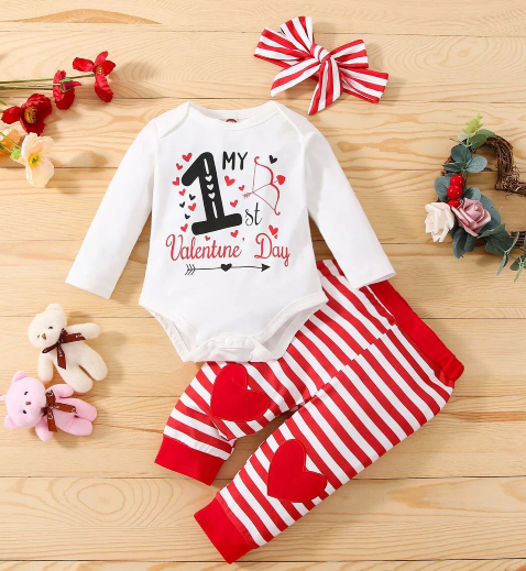 My 1st Valentine 3 Piece Set