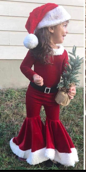 Girls Christmas Santa Pant Suit