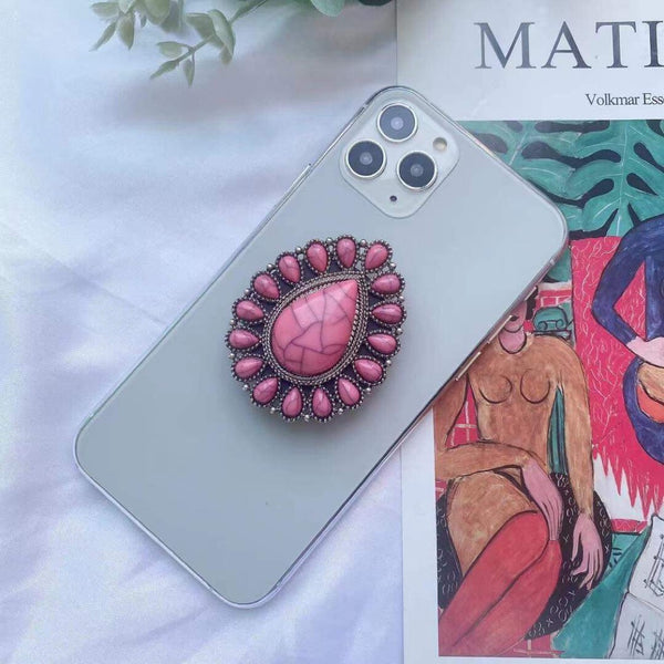 Pink Lavender And Beige Stone Phone Grips