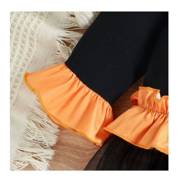 Fall Pumpkin Polka Dot Set