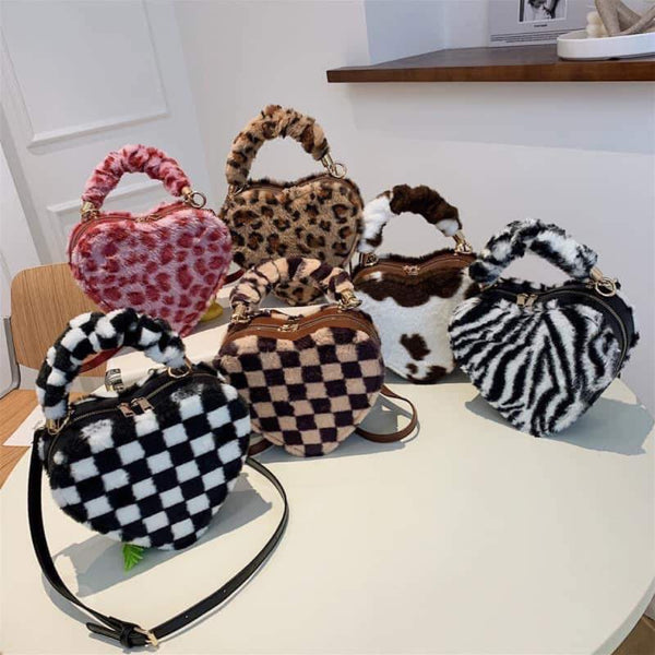 Heart Shaped Purse 7”x8”x4”