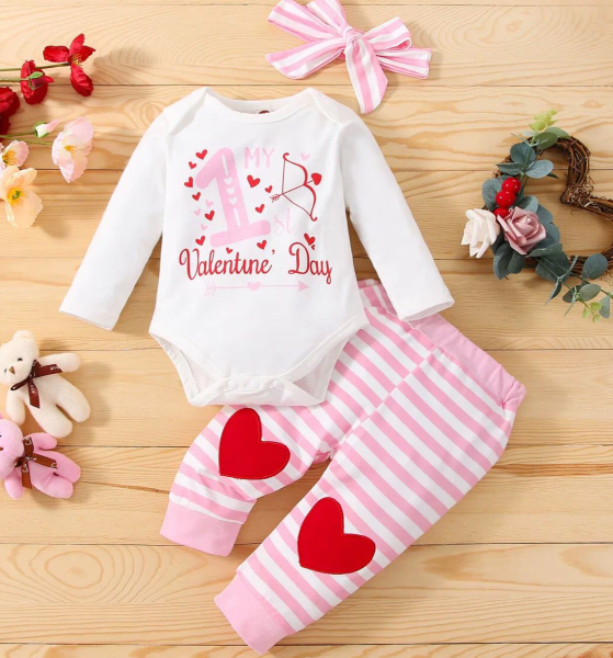 My 1st Valentine 3 Piece Set