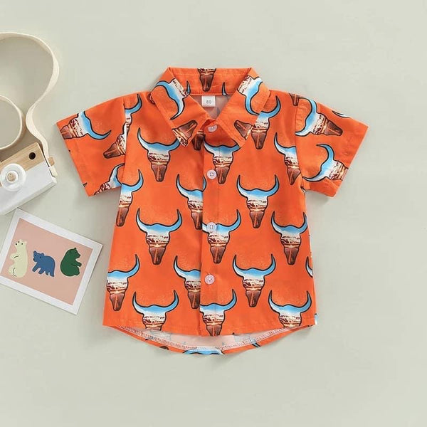 Western Desert Longhorn Button Up
