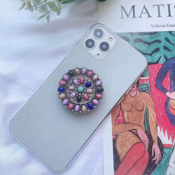 Pink Lavender And Beige Stone Phone Grips